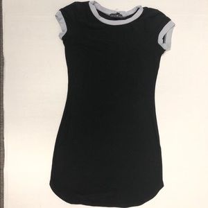 Derek Heart Black Curved Hem Mini Dress